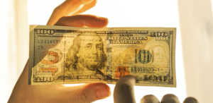 Watermark verification on counterfeit Dollar bill