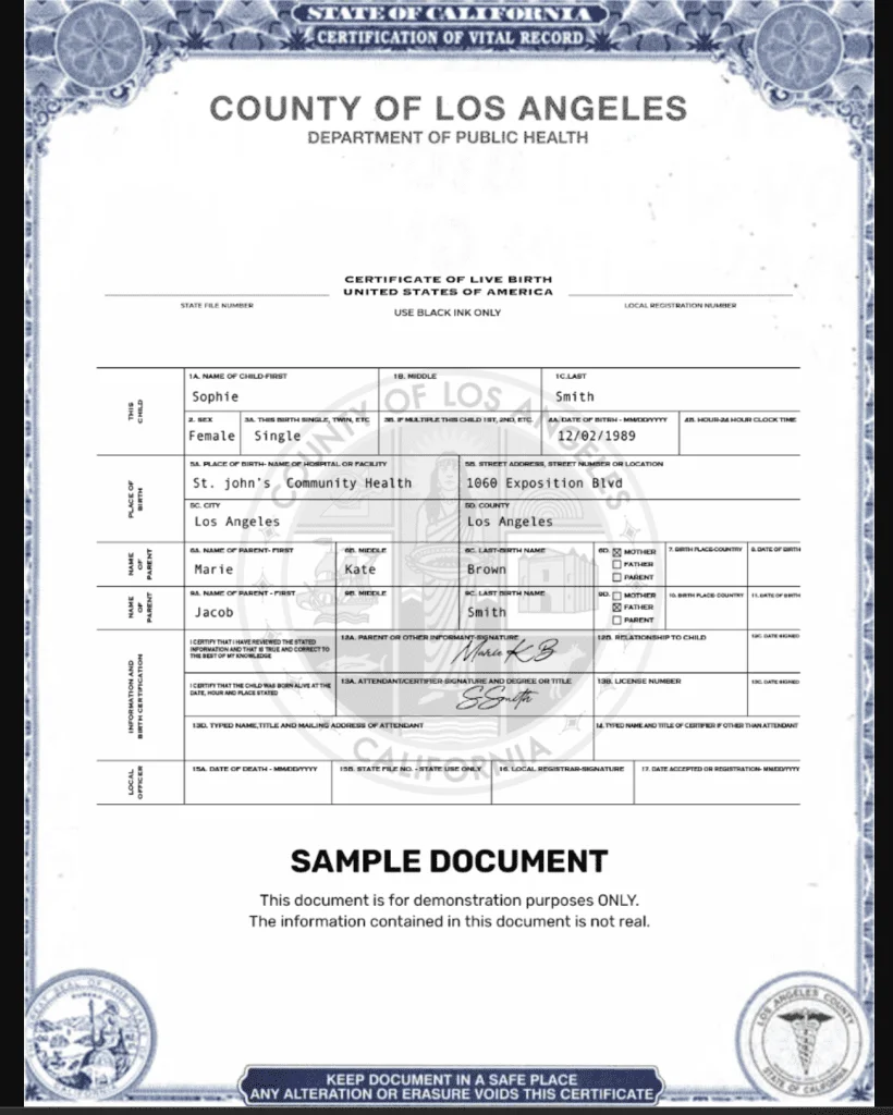 FAKE US BIRTH CERTIFICATE FOR SALE
